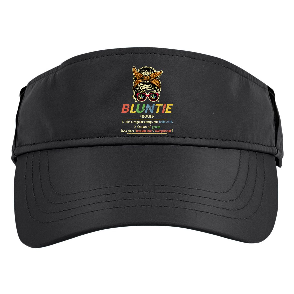 Funny Bluntie Definition Stoner Aunt Auntie Weed Marijuana Pot Smoker Adult Drive Performance Visor