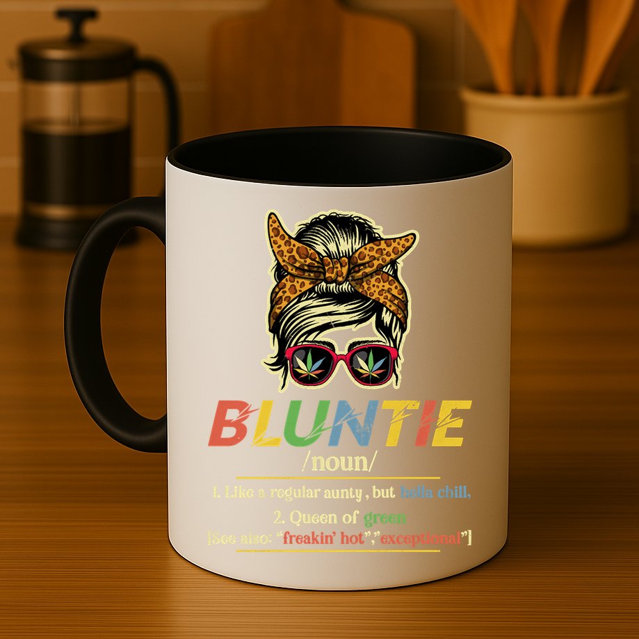 Funny Bluntie Definition Stoner Aunt Auntie Weed Marijuana Pot Smoker Mug