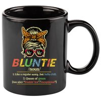 Funny Bluntie Definition Stoner Aunt Auntie Weed Marijuana Pot Smoker 11oz C Handle Ceramic Mug