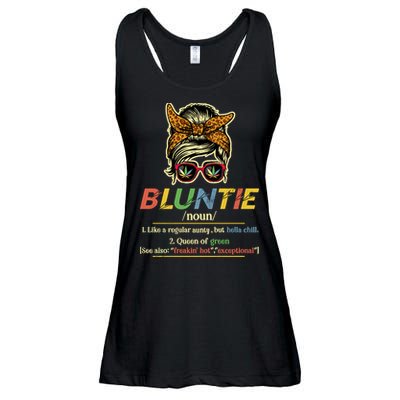 Funny Bluntie Definition Stoner Aunt Auntie Weed Marijuana Pot Smoker Ladies Essential Flowy Tank