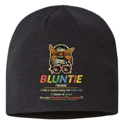 Funny Bluntie Definition Stoner Aunt Auntie Weed Marijuana Pot Smoker Sustainable Beanie