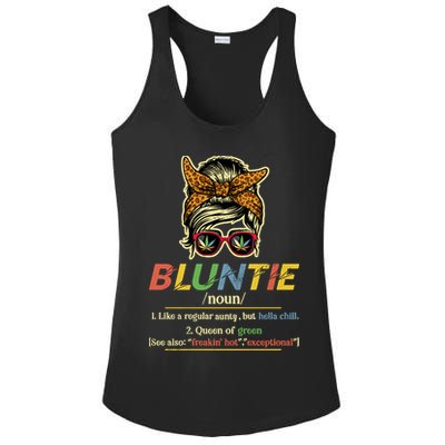Funny Bluntie Definition Stoner Aunt Auntie Weed Marijuana Pot Smoker Ladies PosiCharge Competitor Racerback Tank