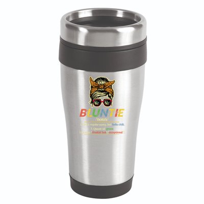Funny Bluntie Definition Stoner Aunt Auntie Weed Marijuana Pot Smoker 16oz Travel Tumbler