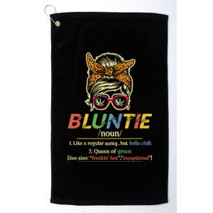 Funny Bluntie Definition Stoner Aunt Auntie Weed Marijuana Pot Smoker Platinum Collection Golf Towel