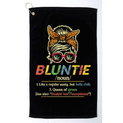 Funny Bluntie Definition Stoner Aunt Auntie Weed Marijuana Pot Smoker Golf Towel