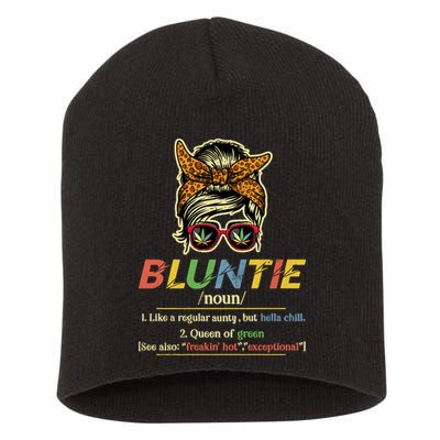 Funny Bluntie Definition Stoner Aunt Auntie Weed Marijuana Pot Smoker Short Acrylic Beanie