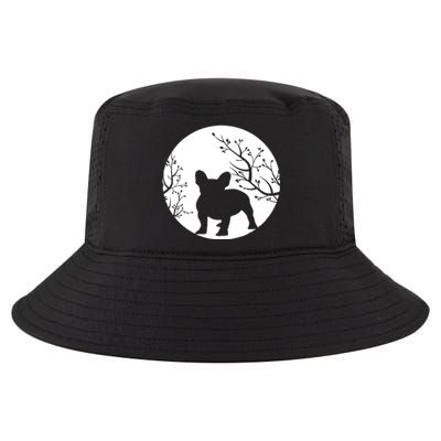 French Bulldog Dog Full Moon Howl Funny Frenchie Lover Cool Comfort Performance Bucket Hat