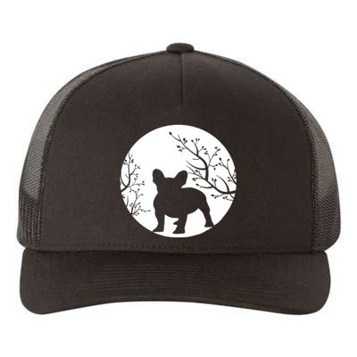 French Bulldog Dog Full Moon Howl Funny Frenchie Lover Yupoong Adult 5-Panel Trucker Hat