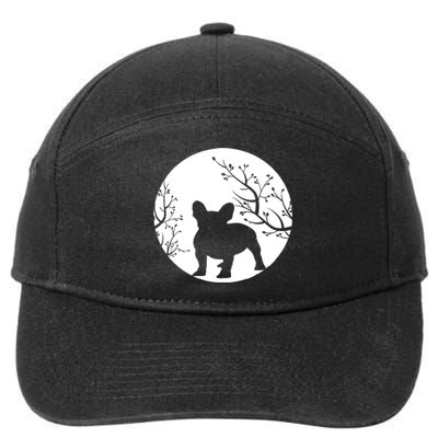 French Bulldog Dog Full Moon Howl Funny Frenchie Lover 7-Panel Snapback Hat