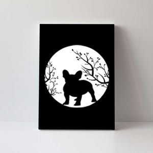 French Bulldog Dog Full Moon Howl Funny Frenchie Lover Canvas