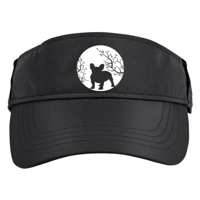 French Bulldog Dog Full Moon Howl Funny Frenchie Lover Adult Drive Performance Visor