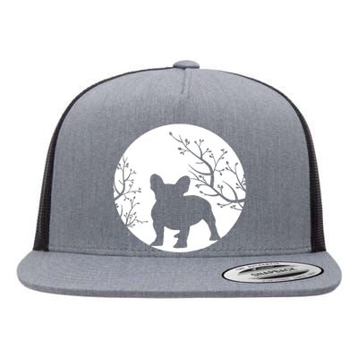 French Bulldog Dog Full Moon Howl Funny Frenchie Lover Flat Bill Trucker Hat