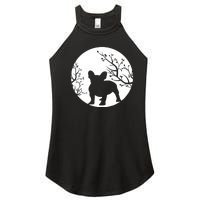 French Bulldog Dog Full Moon Howl Funny Frenchie Lover Women’s Perfect Tri Rocker Tank