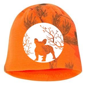 French Bulldog Dog Full Moon Howl Funny Frenchie Lover Kati - Camo Knit Beanie