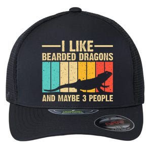 Funny Bearded Dragon Design Pogona Reptile Lover Flexfit Unipanel Trucker Cap