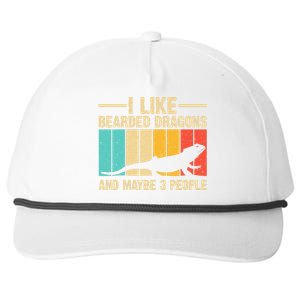 Funny Bearded Dragon Design Pogona Reptile Lover Snapback Five-Panel Rope Hat