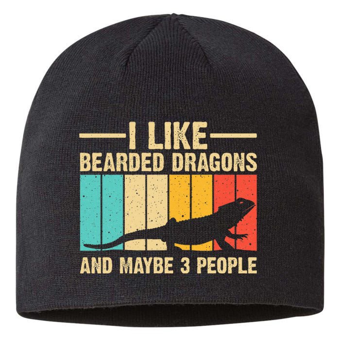 Funny Bearded Dragon Design Pogona Reptile Lover Sustainable Beanie