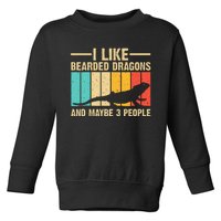 Funny Bearded Dragon Design Pogona Reptile Lover Toddler Sweatshirt