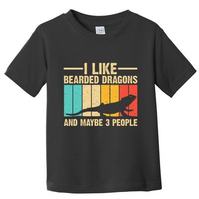 Funny Bearded Dragon Design Pogona Reptile Lover Toddler T-Shirt