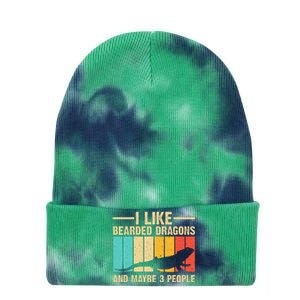 Funny Bearded Dragon Design Pogona Reptile Lover Tie Dye 12in Knit Beanie