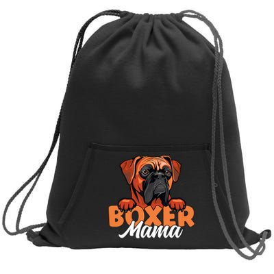 Funny Boxer Dog Face Boxer Mama Boxer Dog Gifts For Wo Sweatshirt Cinch Pack Bag