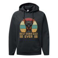 funny Best Dobie Dad Ever Doberman Dog Owner Performance Fleece Hoodie