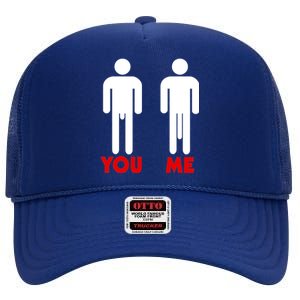 Funny Big Dick Cock Gift Funny Sex Gift For Men High Crown Mesh Back Trucker Hat