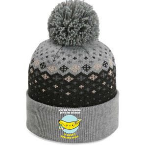 Funny Banana Doctor Joke Cute Fruit Pun The Baniff Cuffed Pom Beanie