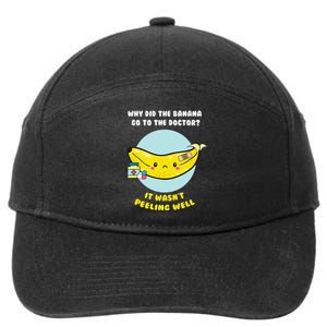 Funny Banana Doctor Joke Cute Fruit Pun 7-Panel Snapback Hat