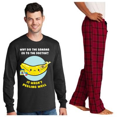 Funny Banana Doctor Joke Cute Fruit Pun Long Sleeve Pajama Set