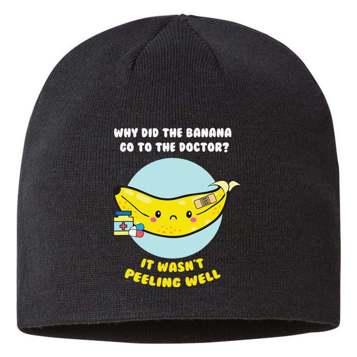 Funny Banana Doctor Joke Cute Fruit Pun Sustainable Beanie