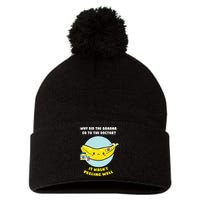 Funny Banana Doctor Joke Cute Fruit Pun Pom Pom 12in Knit Beanie