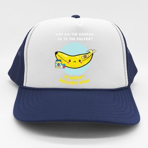 Funny Banana Doctor Joke Cute Fruit Pun Trucker Hat