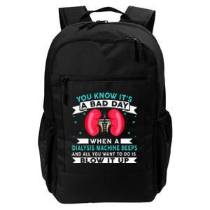 Funny Bad Day Dialysis Machine Beeps Dialysis Technician Daily Commute Backpack