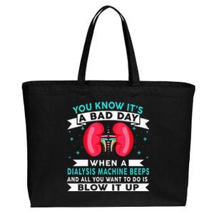 Funny Bad Day Dialysis Machine Beeps Dialysis Technician Cotton Canvas Jumbo Tote