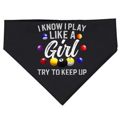 Funny Billiards Design For Women Pool Billiard Player USA-Made Doggie Bandana