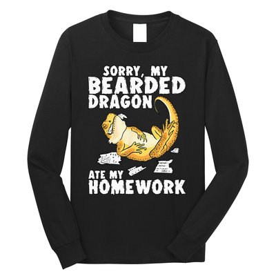 Funny Bearded Dragon Reptile Funny Lizard Long Sleeve Shirt