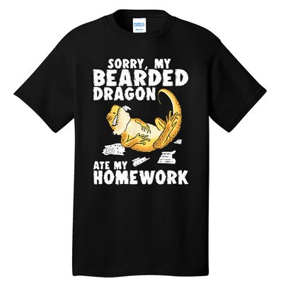 Funny Bearded Dragon Reptile Funny Lizard Tall T-Shirt