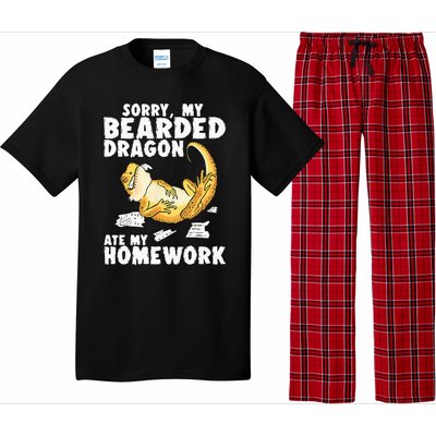 Funny Bearded Dragon Reptile Funny Lizard Pajama Set