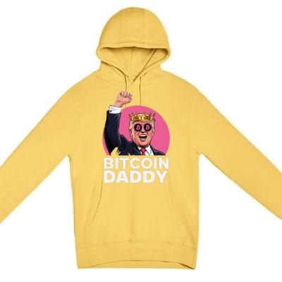 Funny Bitcoin Daddy Trump Crypto King ILl Be Home Christmas Premium Pullover Hoodie