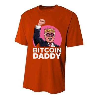 Funny Bitcoin Daddy Trump Crypto King ILl Be Home Christmas Performance Sprint T-Shirt