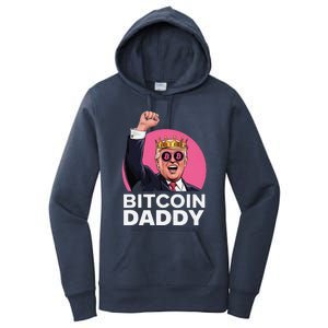 Funny Bitcoin Daddy Trump Crypto King ILl Be Home Christmas Women's Pullover Hoodie