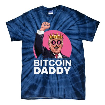 Funny Bitcoin Daddy Trump Crypto King ILl Be Home Christmas Tie-Dye T-Shirt