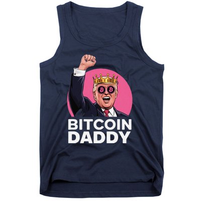 Funny Bitcoin Daddy Trump Crypto King ILl Be Home Christmas Tank Top