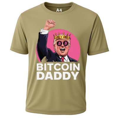 Funny Bitcoin Daddy Trump Crypto King ILl Be Home Christmas Cooling Performance Crew T-Shirt