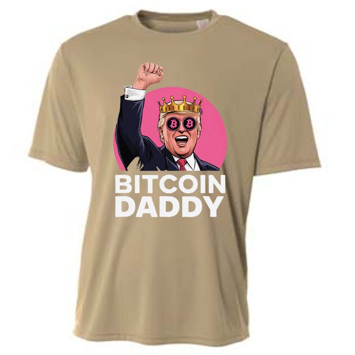 Funny Bitcoin Daddy Trump Crypto King ILl Be Home Christmas Cooling Performance Crew T-Shirt