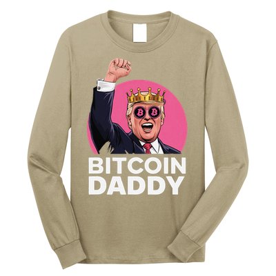 Funny Bitcoin Daddy Trump Crypto King ILl Be Home Christmas Long Sleeve Shirt