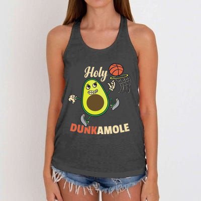 Funny Basketball Dunk Women's Knotted Racerback Tank