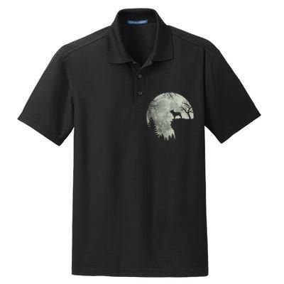 French Bulldog Dog And Moon Halloween Costume Dry Zone Grid Polo