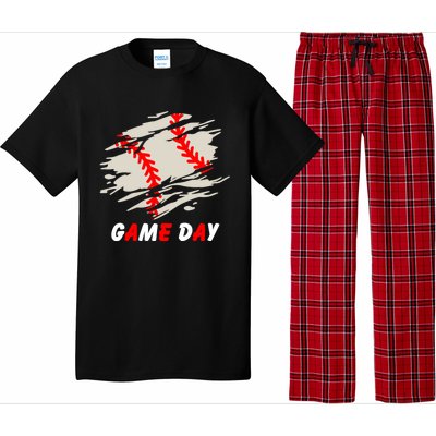 Funny Baseball Day Quote Cool Game Of The Day Gift Pajama Set